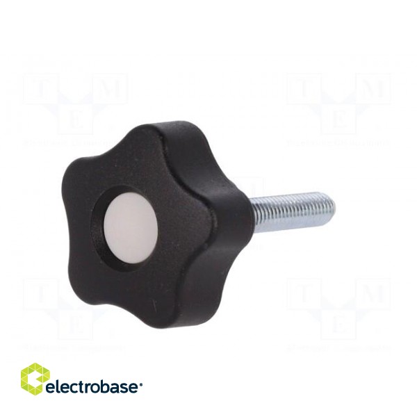 Knob | Ø: 32mm | Ext.thread: M6 | 30mm | H: 23mm | technopolymer (PP) image 2