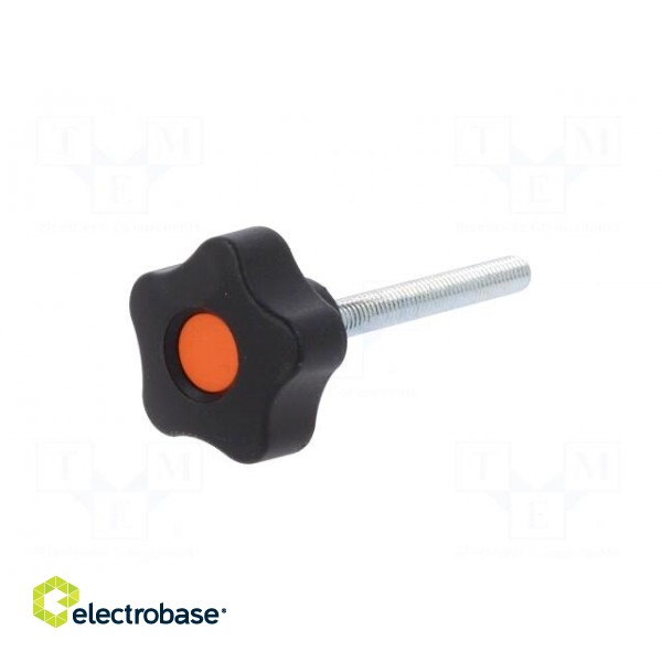 Knob | Ø: 32mm | Ext.thread: M6 | 50mm | H: 23mm | technopolymer (PP) image 2