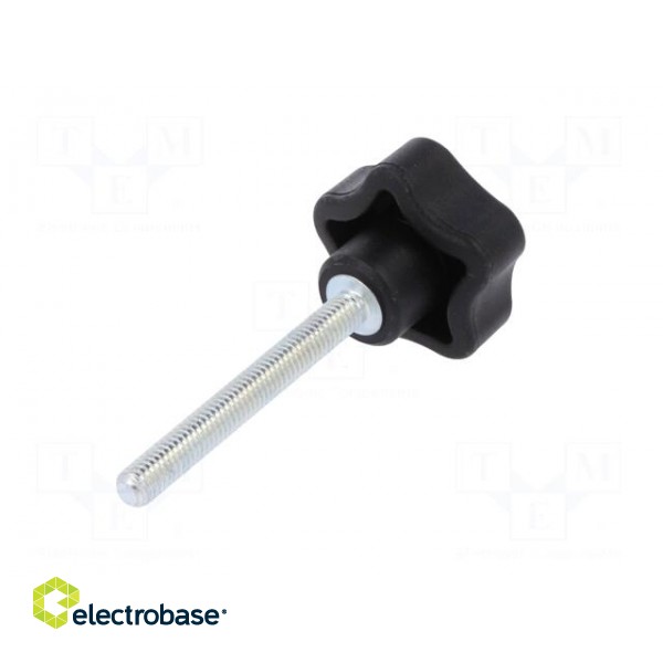 Knob | Ø: 32mm | Ext.thread: M6 | 50mm | H: 23mm | technopolymer (PP) image 6