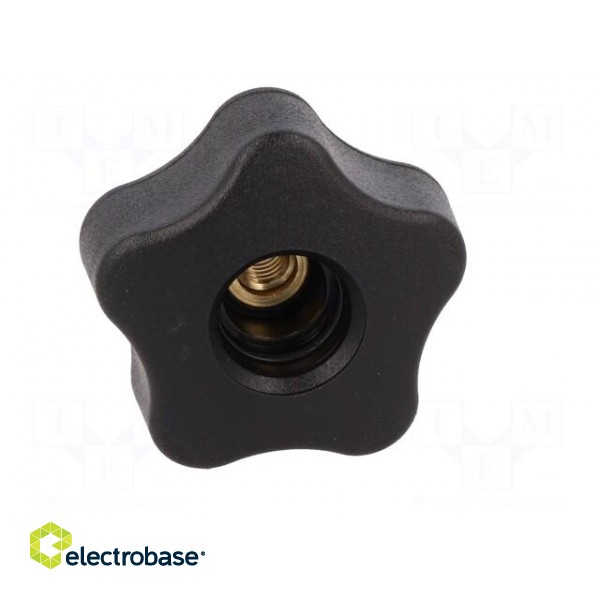 Knob | Ø: 32mm | Int.thread: M5 | 12mm | H: 23mm | technopolymer (PP) фото 9