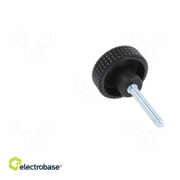 Knob | Ø: 39.5mm | Ext.thread: M6 | 40mm | H: 26.5mm | technopolymer PP image 4