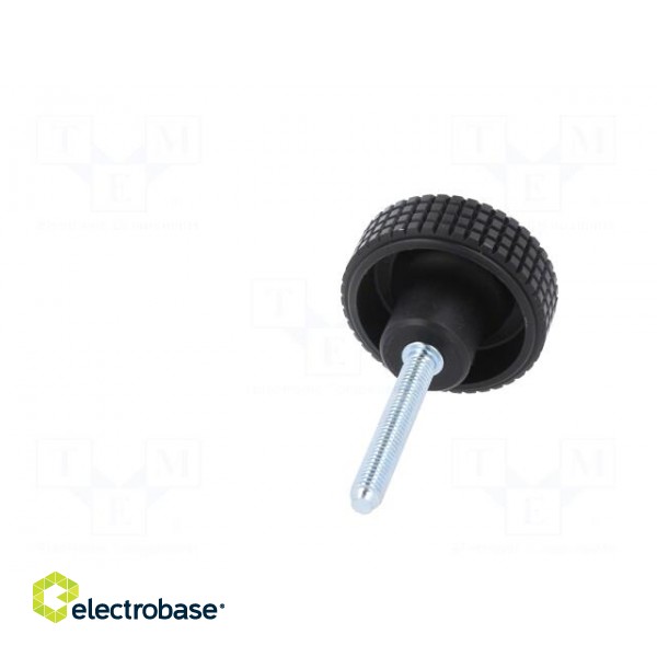 Knob | Ø: 39.5mm | Ext.thread: M6 | 40mm | H: 26.5mm | technopolymer PP image 5