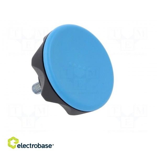 Knob | Ø: 56mm | Ext.thread: M8 | 20mm | technopolymer (PA) | Cap: blue image 8