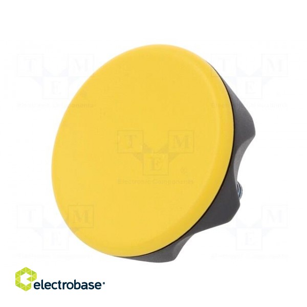 Knob | Ø: 56mm | Ext.thread: M8 | 20mm | technopolymer (PA) | Cap: yellow image 1
