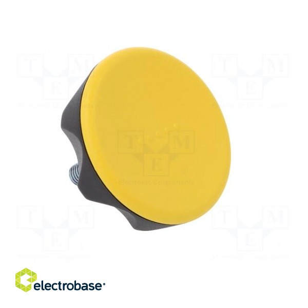 Knob | Ø: 56mm | Ext.thread: M8 | 20mm | technopolymer (PA) | Cap: yellow image 8
