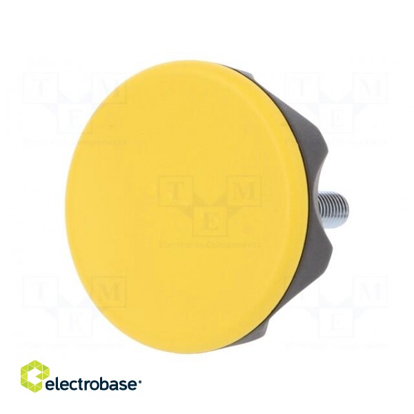 Knob | Ø: 56mm | Ext.thread: M8 | 30mm | technopolymer (PA) | Cap: yellow image 1