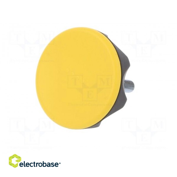 Knob | Ø: 56mm | Ext.thread: M8 | 30mm | technopolymer (PA) | Cap: yellow image 2