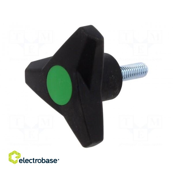 Knob | Ø: 63mm | Ext.thread: M8 | 25mm | H: 30.5mm | technopolymer PA