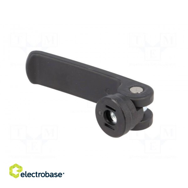 Lever | clamping | Thread len: 10mm | Lever length: 63mm | Body: black фото 6