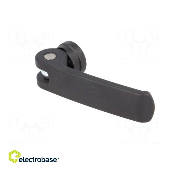 Lever | clamping | Thread len: 10mm | Lever length: 63mm | Body: black фото 2