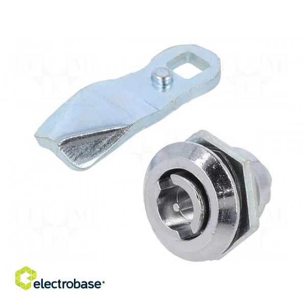 Lock | cast zinc | 16mm | Kind of insert bolt: double-bit insert image 1