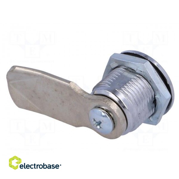 Lock | zinc alloy | 20mm | nickel | Actuator material: steel paveikslėlis 6