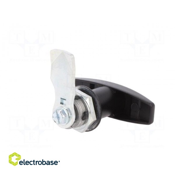 Lock | zinc and aluminium alloy | 21mm | black finish | Kit: 2 keys image 7