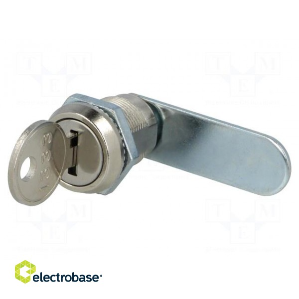 Lock | zinc and aluminium alloy | 22mm | Key code: 1333 | 180° image 1