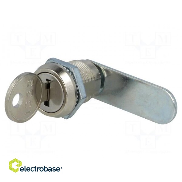 Lock | zinc and aluminium alloy | 22mm | Key code: 1333 | 90° image 1