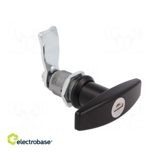 Lock | zinc and aluminium alloy | 30mm | black finish | Kit: 2 keys image 9