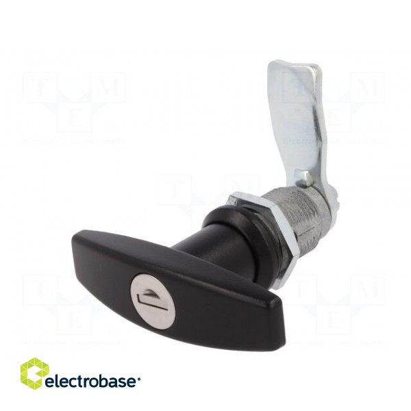 Lock | zinc and aluminium alloy | 30mm | black finish | Kit: 2 keys image 1