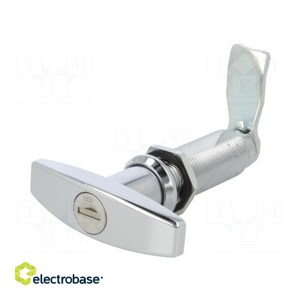 Lock | zinc and aluminium alloy | 60mm | chromium | Key code: 1333 image 1