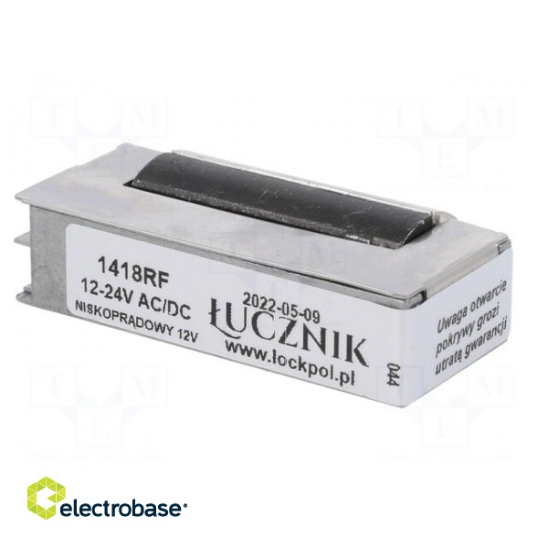 Electromagnetic lock | 12÷24VDC | low current | 1400RF | 12÷24VAC image 6