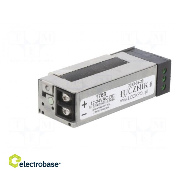 Electromagnetic lock | 12÷24VDC | low current,with monitoring image 4