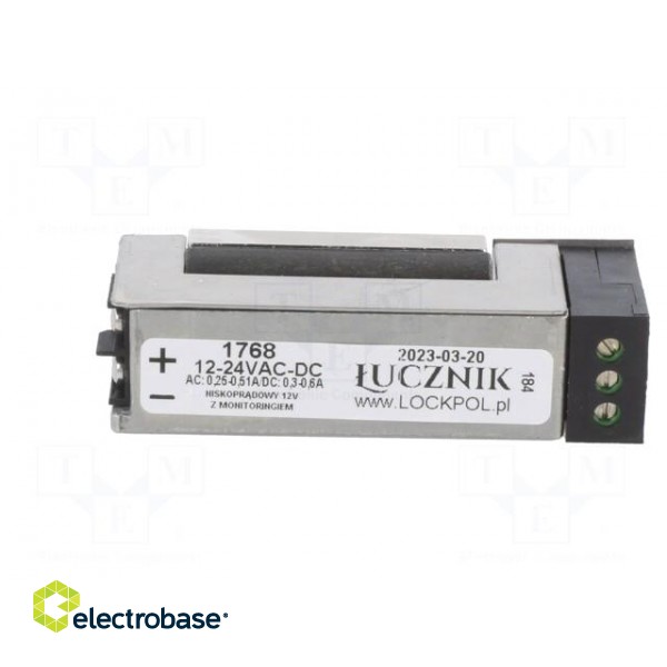 Electromagnetic lock | 12÷24VDC | low current,with monitoring image 5