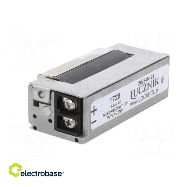 Electromagnetic lock | 12÷24VDC | low current,with switch | 1700 image 4