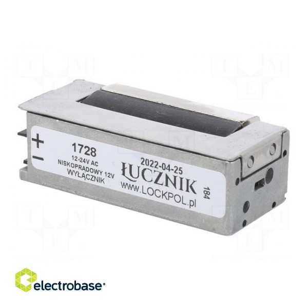 Electromagnetic lock | 12÷24VDC | low current,with switch | 1700 paveikslėlis 6