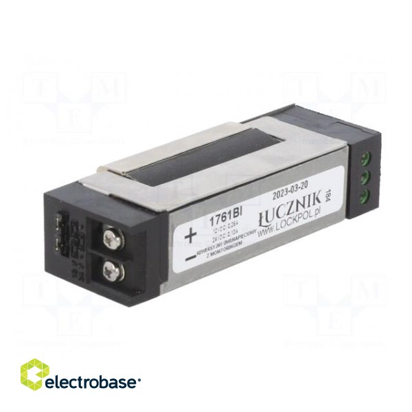 Electromagnetic lock | 12÷24VDC | reversing,with monitoring image 4