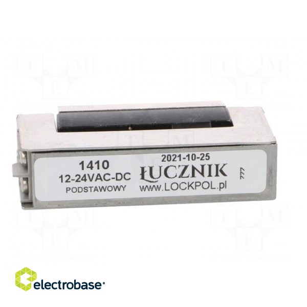 Electromagnetic lock | 12÷24VDC | with adjustable hook | 1400 image 5