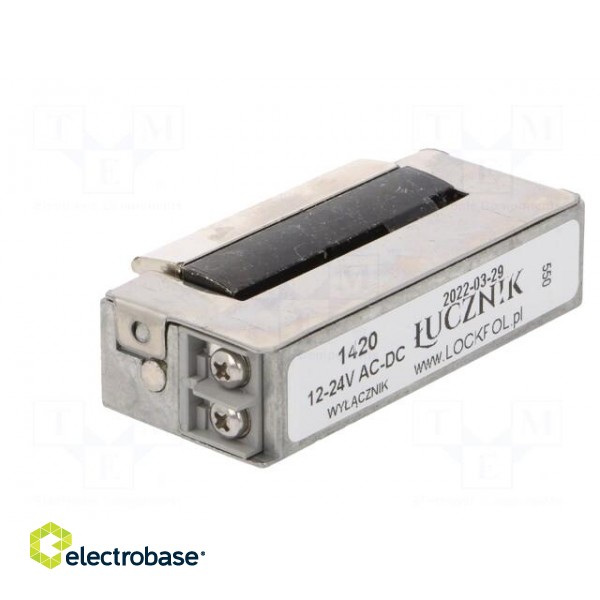 Electromagnetic lock | 12÷24VDC | with switch | 1400 | 12÷24VAC image 4
