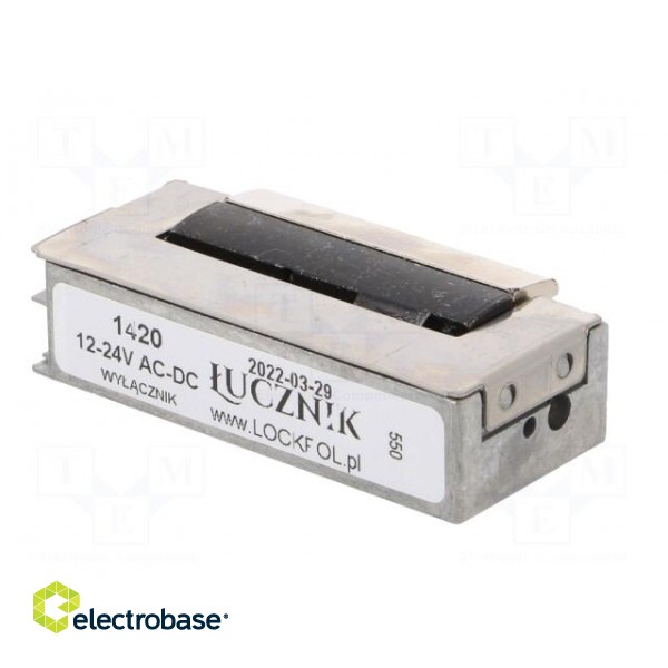 Electromagnetic lock | 12÷24VDC | with switch | 1400 | 12÷24VAC фото 6