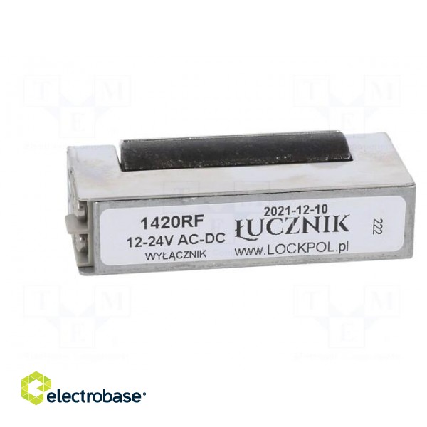 Electromagnetic lock | 12÷24VDC | with switch | 1400RF image 5