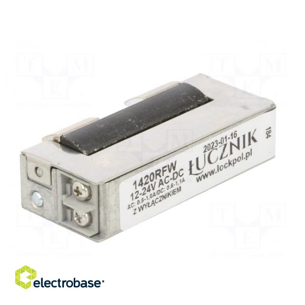 Electromagnetic lock | 12÷24VDC | with switch | 1400RFW фото 4