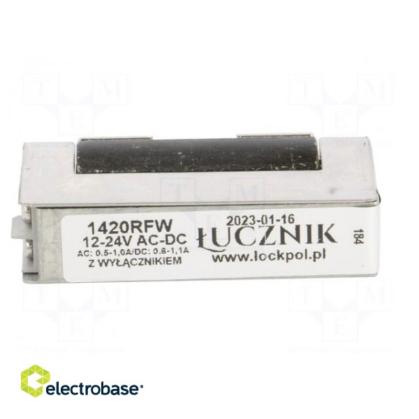 Electromagnetic lock | 12÷24VDC | with switch | 1400RFW image 5