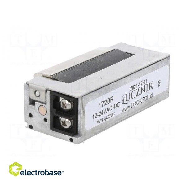 Electromagnetic lock | 12÷24VDC | with switch | 1700 | 12÷24VAC paveikslėlis 4