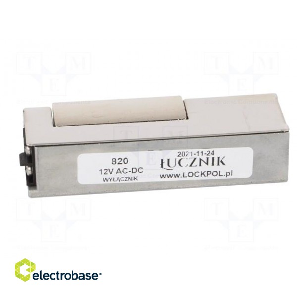 Electromagnetic lock | 12÷24VDC | with switch | 800 | 12÷24VAC paveikslėlis 5