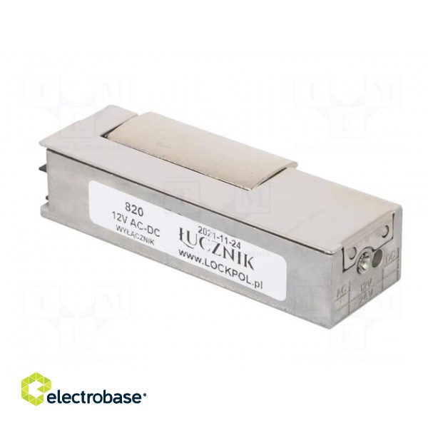 Electromagnetic lock | 12÷24VDC | with switch | 800 | 12÷24VAC фото 6