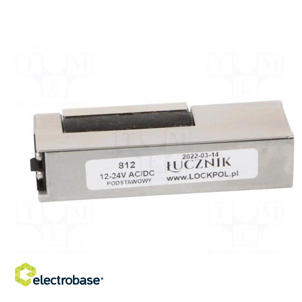 Electromagnetic lock | 12÷24VDC | with switch | 802 | 12÷24VAC image 5