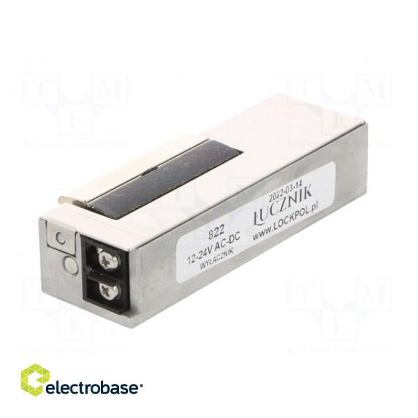 Electromagnetic lock | 12÷24VDC | with switch | 802 | 12÷24VAC image 4