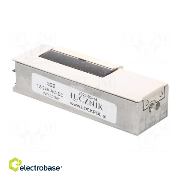 Electromagnetic lock | 12÷24VDC | with switch | 802 | 12÷24VAC фото 6