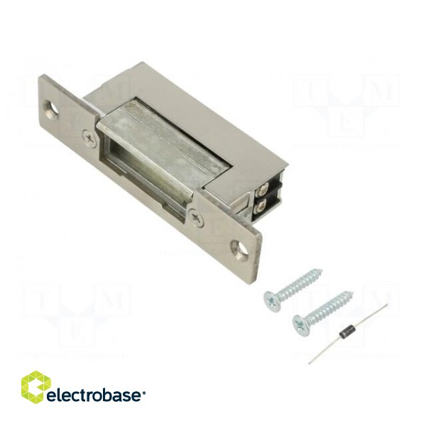 Electromagnetic lock | 12VDC | reversing,with mounting plate фото 1