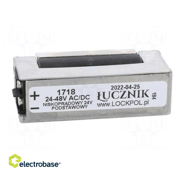 Electromagnetic lock | 24÷48VDC | low current | 1700 | 24÷48VAC paveikslėlis 5