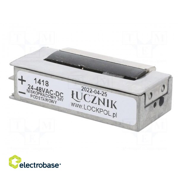 Electromagnetic lock | 24÷48VDC | low current | 24÷48VAC paveikslėlis 6