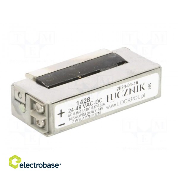 Electromagnetic lock | 24÷48VDC | low current,with switch | 1400 paveikslėlis 4
