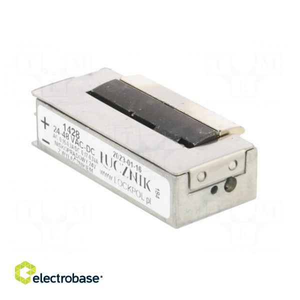 Electromagnetic lock | 24÷48VDC | low current,with switch | 1400 image 6