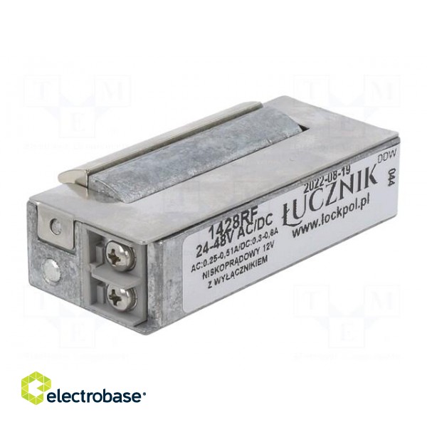 Electromagnetic lock | 24÷48VDC | low current,with switch | 1400RF paveikslėlis 4