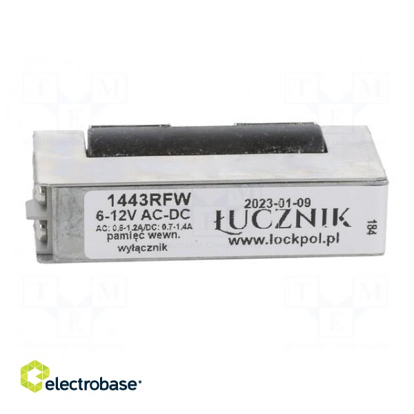 Electromagnetic lock | 6÷12VDC | 1400RFW | 6÷12VAC фото 5