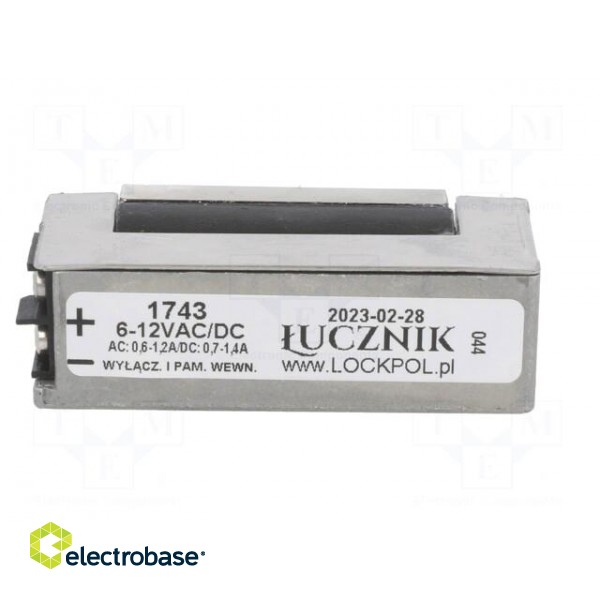 Electromagnetic lock | 6÷12VDC | 1700 | 6÷12VAC image 5