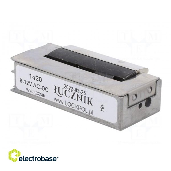 Electromagnetic lock | 6÷12VDC | with switch | 1400 | 6÷12VAC фото 2