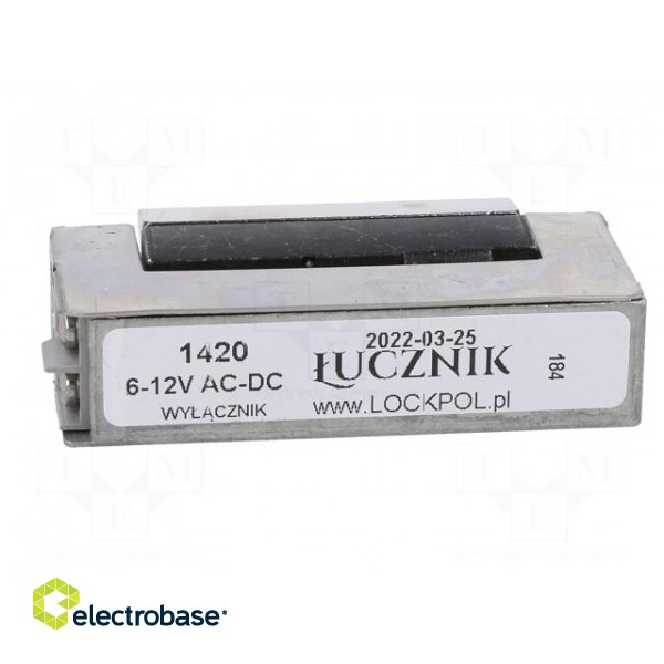 Electromagnetic lock | 6÷12VDC | with switch | 1400 | 6÷12VAC image 9